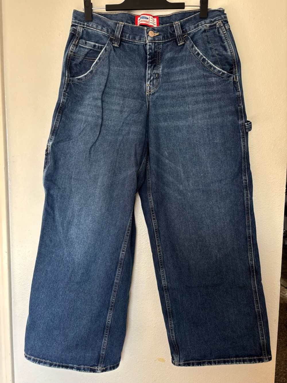 Painter’s Pants - Wide Leg Dark Blue Denim Jeans